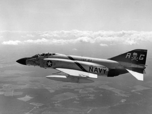 Military aircraft in flight